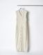 Spangled Stripe Dress / off white