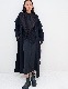 Cutout Shoulder River Coat / black