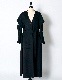 Cutout Shoulder River Coat / black
