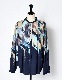 Wing Panel Print Shirt / navy