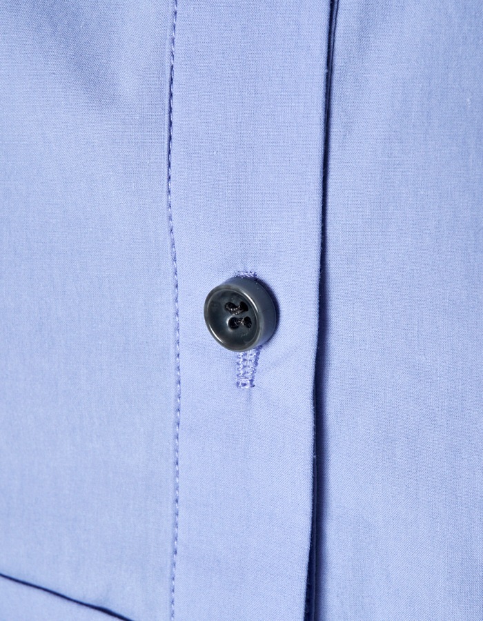 Cotton Layered Tuck Shirt / sax