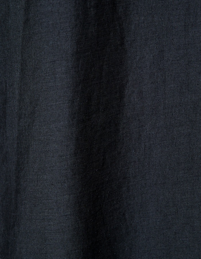 Sheer Layered Tuck Shirt / navy