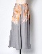 Wing Panel Print Skirt / gray