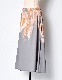 Wing Panel Print Skirt / gray