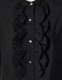Half Moon Ruffle Short Blouse / black