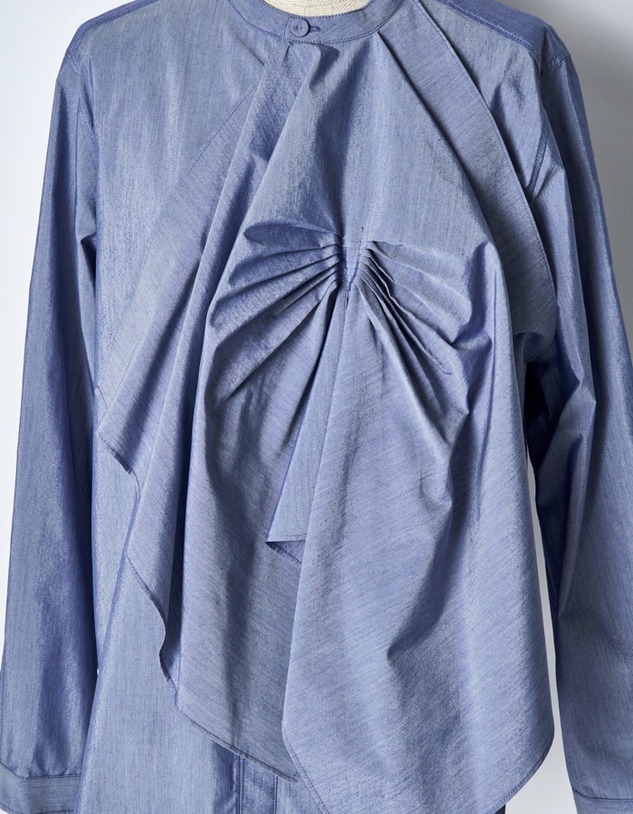 Tuck Chief Band Collar Shirt / sax