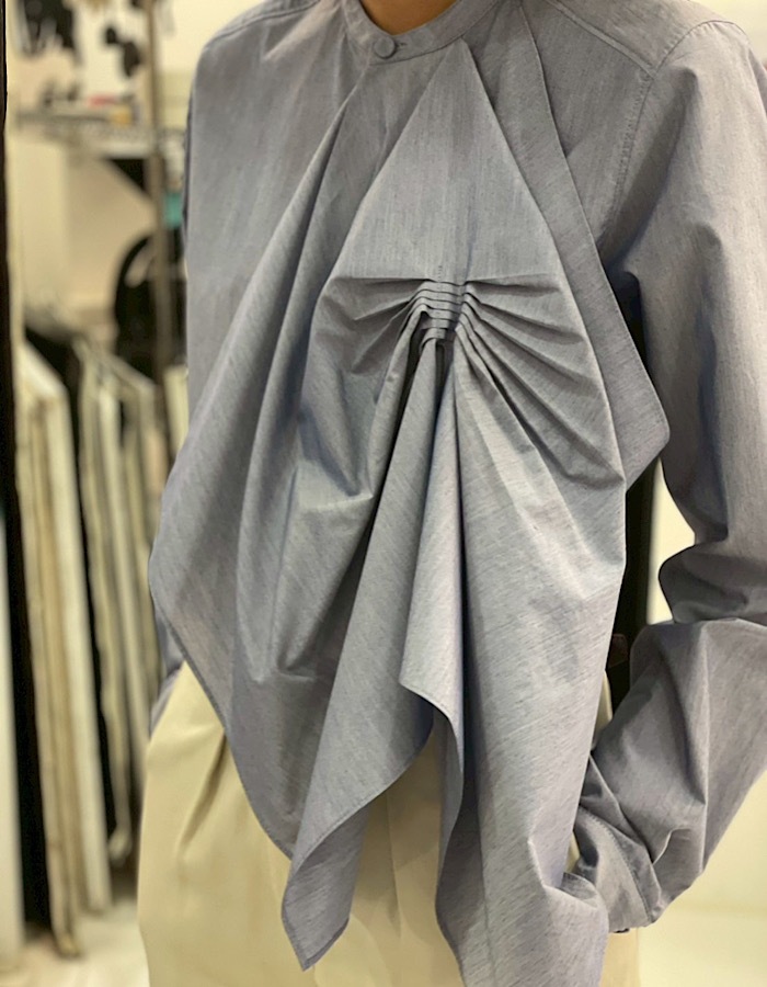 Tuck Chief Band Collar Shirt / sax