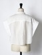 Half Moon Ruffle Short Blouse / white