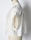 Half Moon Ruffle Short Blouse / white