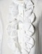 Half Moon Ruffle Short Blouse / white