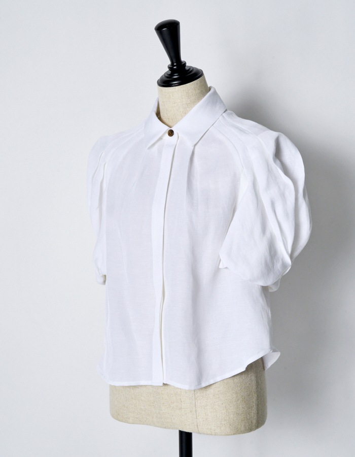 Ballon Sleeve Shirt / white