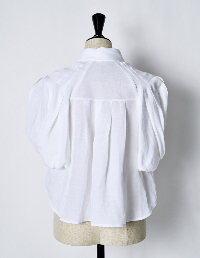 Ballon Sleeve Shirt / white