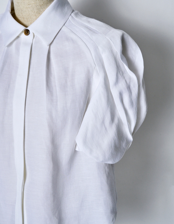Ballon Sleeve Shirt / white