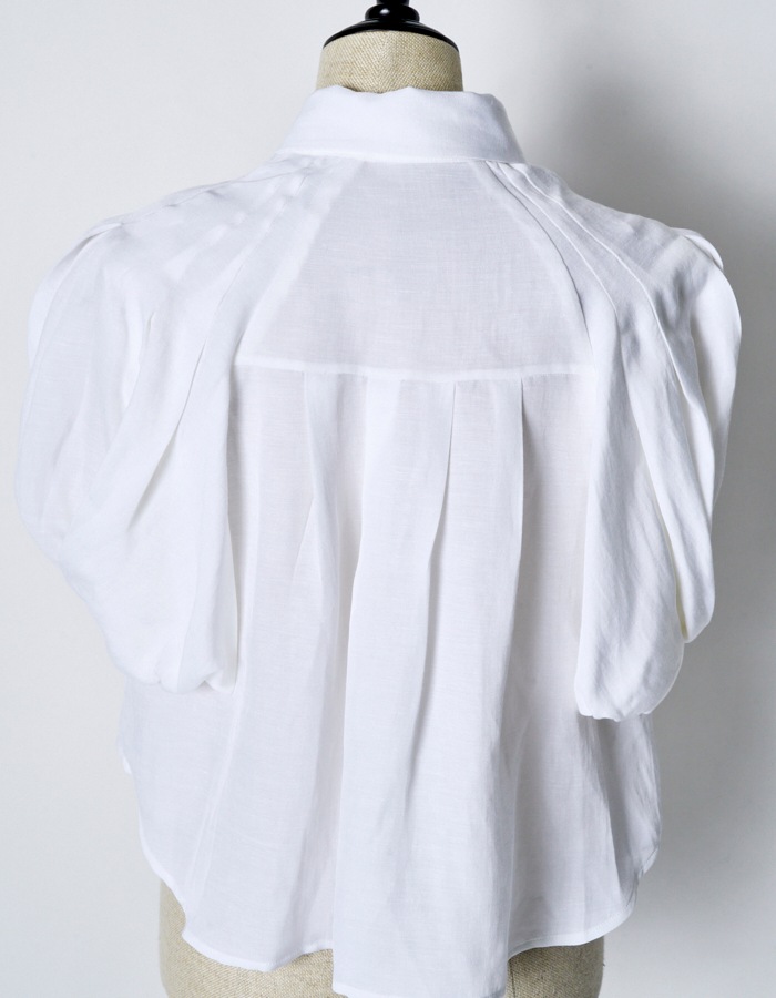 Ballon Sleeve Shirt / white