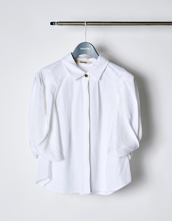 Ballon Sleeve Shirt / white