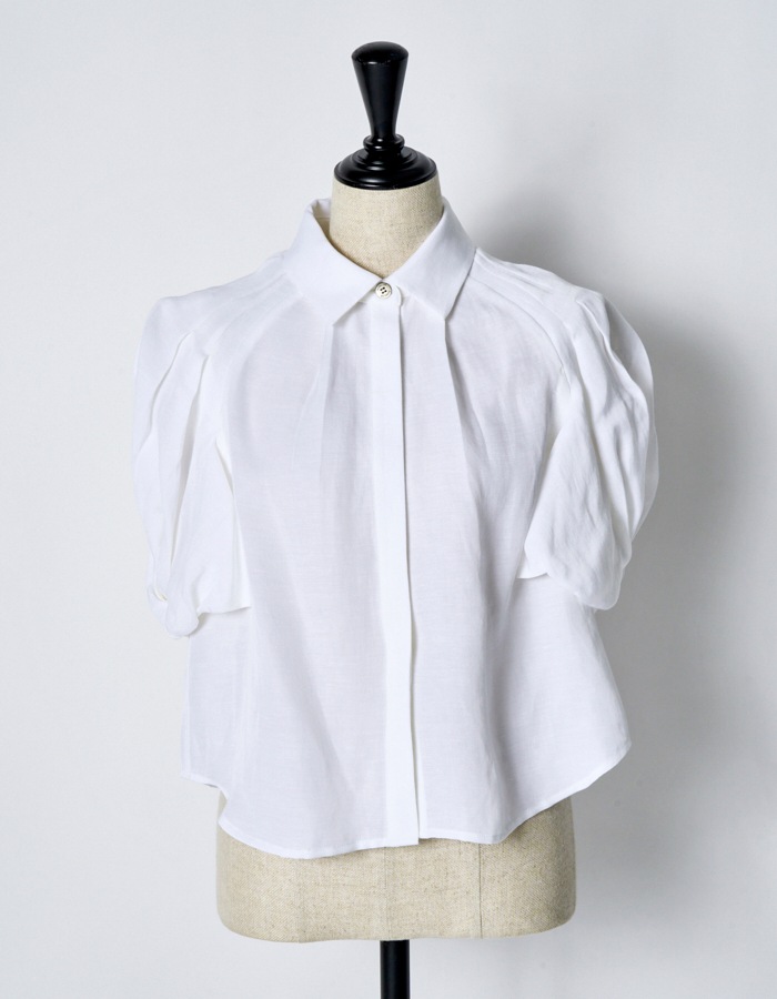 Ballon Sleeve Shirt / white