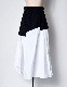 Knit Bonding Typewriter Skirt / white