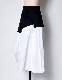 Knit Bonding Typewriter Skirt / white