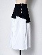 Knit Bonding Typewriter Skirt / white