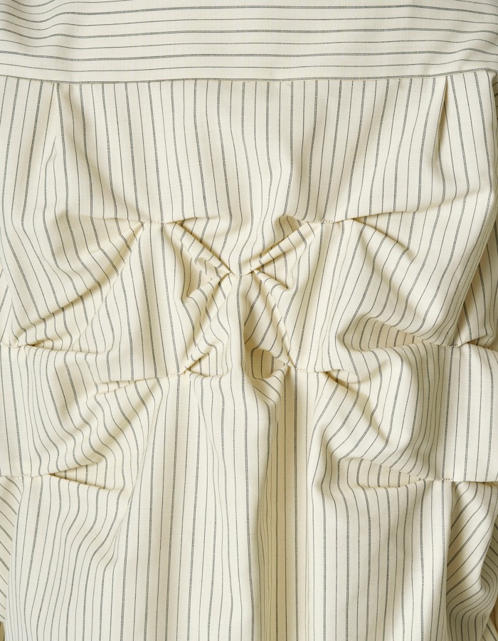 Snowflake Stripe Shirt / ivory