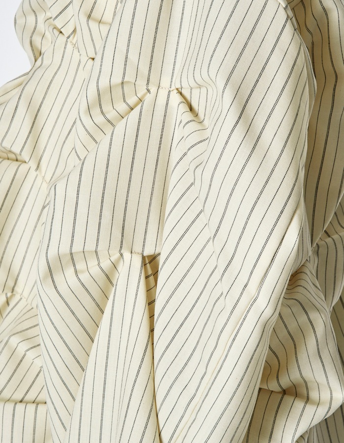 Snowflake Stripe Shirt / ivory
