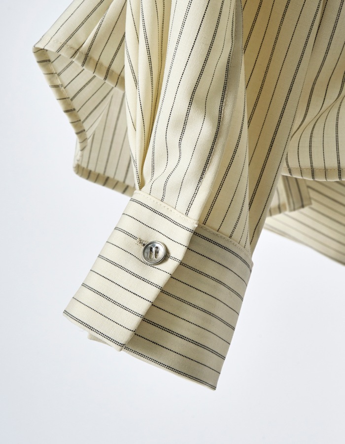 Snowflake Stripe Shirt / ivory