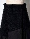 Knit Bonding Typewriter Skirt / black