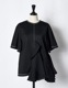 Moon Ruffle Cutsew Tops / black