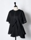 Moon Ruffle Cutsew Tops / black