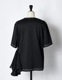 Moon Ruffle Cutsew Tops / black