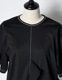 Moon Ruffle Cutsew Tops / black