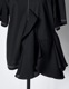 Moon Ruffle Cutsew Tops / black