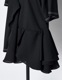 Moon Ruffle Cutsew Tops / black