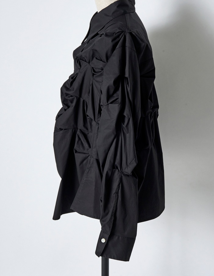 Snowflake Cotton Shirt / black