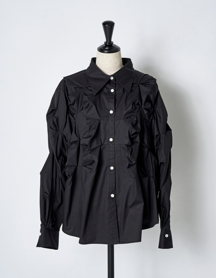 Snowflake Cotton Shirt / black
