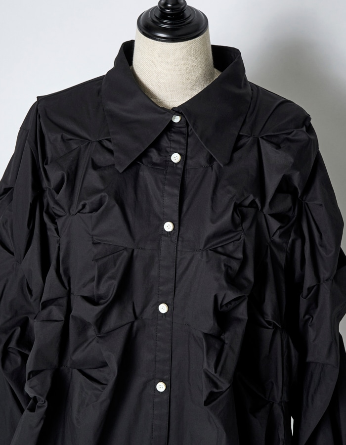 Snowflake Cotton Shirt / black