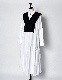 Knit Bonding Shirt Dress / white
