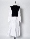Knit Bonding Shirt Dress / white