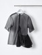 Moon Ruffle Sheer Tops / black