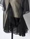 Moon Ruffle Sheer Tops / black