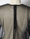 Moon Ruffle Sheer Tops / black