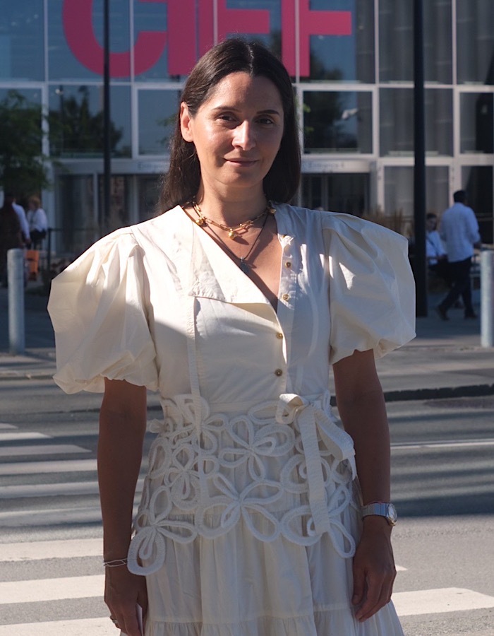 Flower Bond Yarn Belt / beige