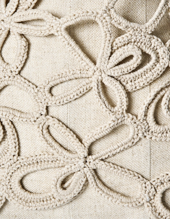 Flower Bond Yarn Belt / beige