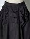Snowflake Stripe Skirt / black