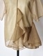 Moon Ruffle Sheer Tops / beige