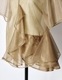 Moon Ruffle Sheer Tops / beige