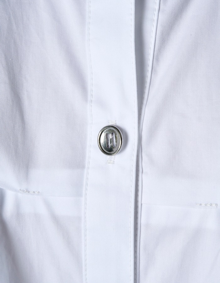 Snowflake Cotton Shirt Dress / white