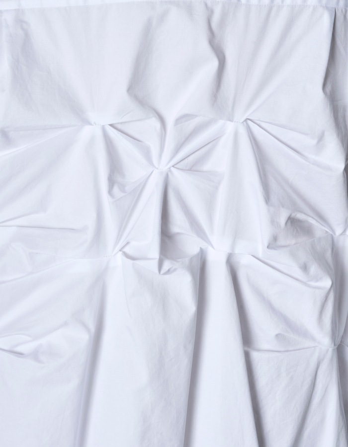 Snowflake Cotton Shirt Dress / white