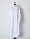 Snowflake Cotton Shirt Dress / white