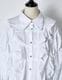 Snowflake Cotton Shirt Dress / white